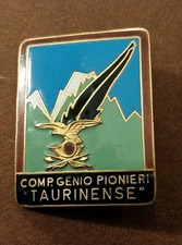 Alpini Distintivo Smaltato Comp. genio Pionieri Taurinense 
