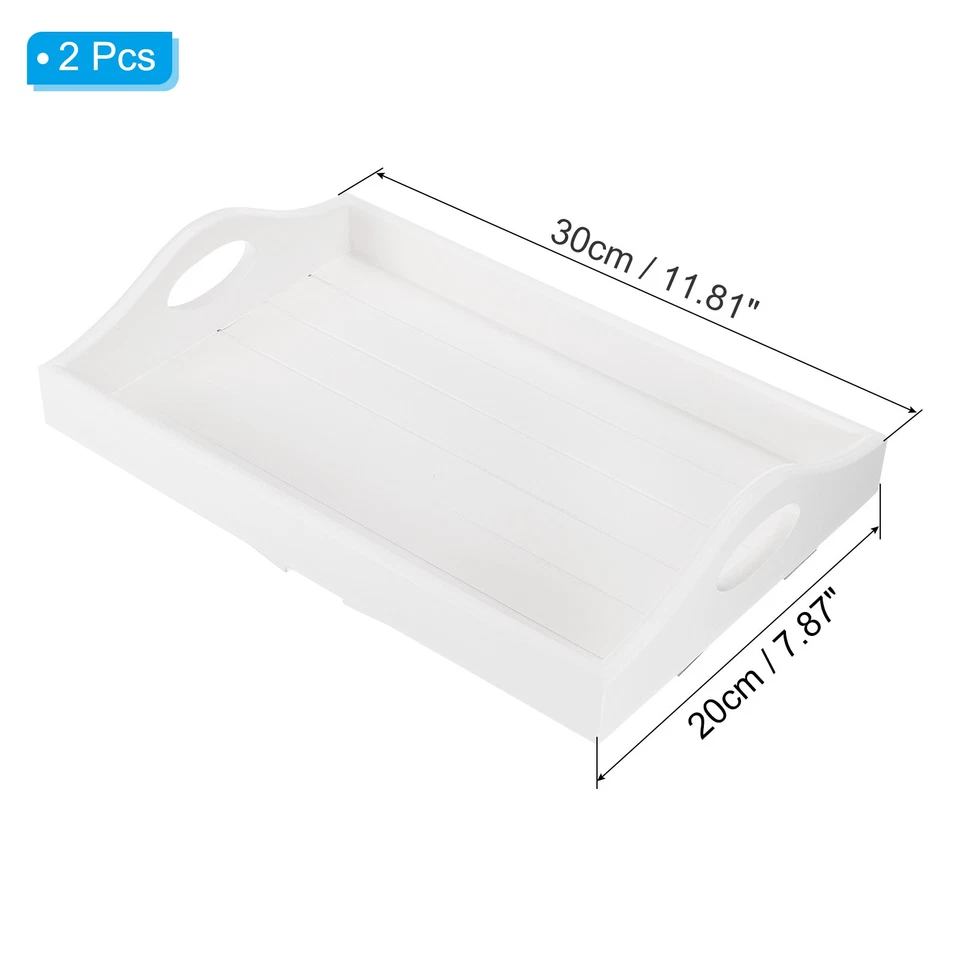 2Pack 30x20x17cm Frühstückstisch Tablett Bett Tabletten mit Klappbare Beine Weiß - Bild 2 von 4