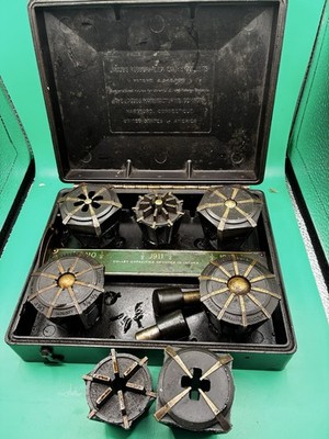 Vintage Jacobs Rubber Flex Collet Pad Set 1/8 To 5/8 With Case