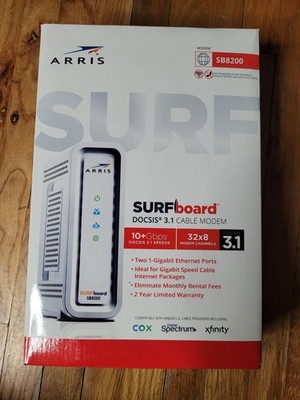 ARRIS SB8200 Surfboard Cable Modem Fast DOCSIS 3.1 Tested