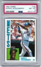 1984 Topps Darryl Strawberry Baseball Rookie Card RC #182 NY Mets - PSA 8 NM-MT