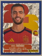 Mikel Merino Panini FIFA World Cup 2026 Blue Crumple Parallels Sticker