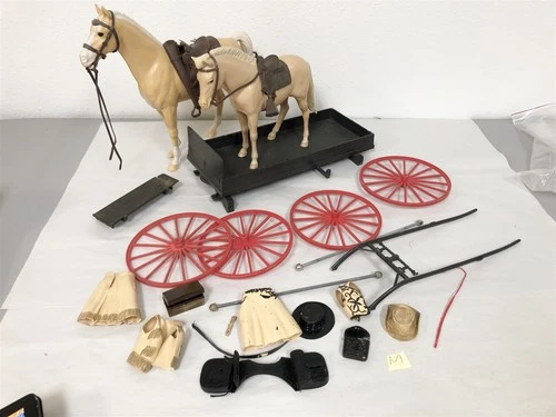 1960s MARX JOHNNY WEST HORSE AND WAGON ACCESSORIES LOT #79