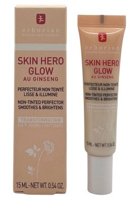 Erborian Skin Hero Glow Non-Tinted Perfector Travel Sz 15 ml/0.54 oz New In Box