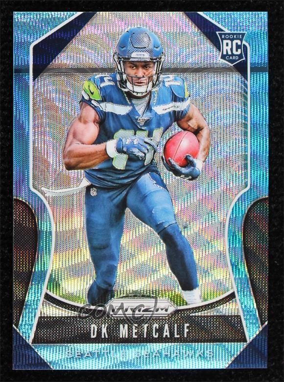 2019 Panini Prizm Rookies Blue Wave Prizm 35/199 DK Metcalf #343 5o1
