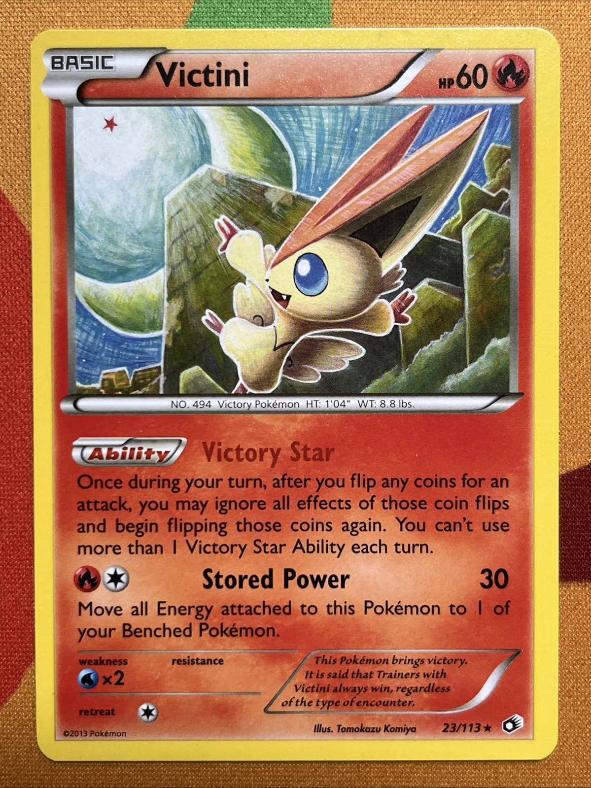 Pokemon Card - Victini - [Non-Holo] Rare (23/113) BW Legendary Treasures *LP*
