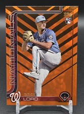 2025 Topps Update- Brad Lord #US39 Rookie Holiday Black & Orange Nationals