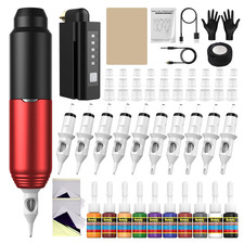 Tattoo Kits Tattoo Machine Tattoo Set with 1500Mah Power Supply and LCD Display