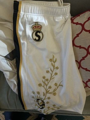 Supreme Champions Floral Embroidered Basketball Mesh Shorts White XL Drawstring