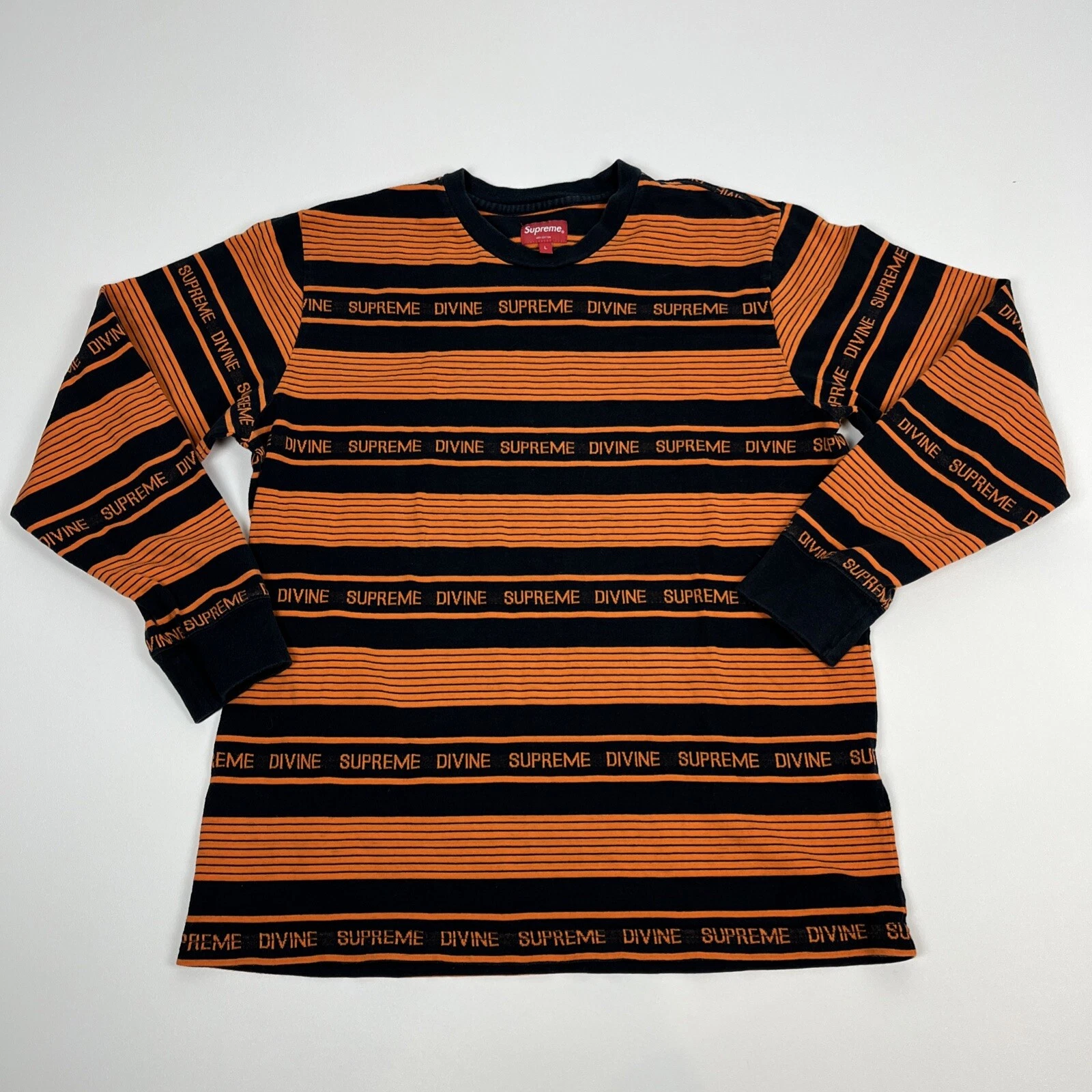 Sweat shirt pull col rond manches longues Supreme Divine AW17 homme taille L