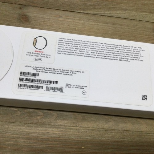 EMPTY BOX for Apple Watch Series 6 44mm Gold Stainless Steel Cyprus BOX ONLY OEM - 第 2/6 張圖片