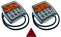 2X Led Blink-Positionsleuchte 12V Und Dreieck FüR Lkw AnhäNger Wohnwagen Traktor