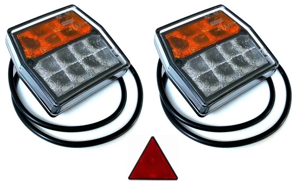 2x LED Blink-Positionsleuchte 12V und Dreieck für LKW Anhänger Wohnwagen Traktor