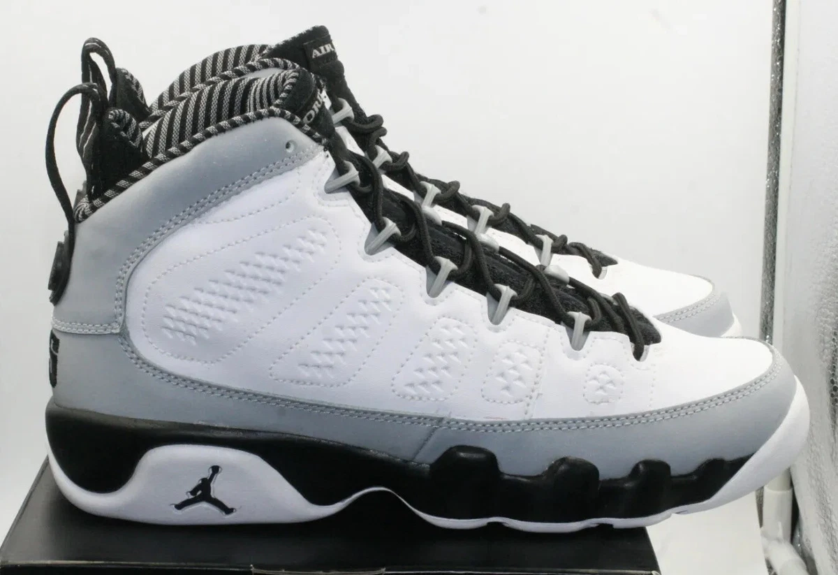 Air Jordan Retro 9 BG Barons VI GS Sz 6Y Women s 7.5 White Sox Black Wolf Grey