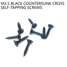 Black Countersunk Cross Self-tapping Screws Drywall Screws Length 16mm~70mm M3.5
