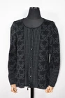 OLEANA Silk Wool Floral Sweater Cardigan Women's size L
