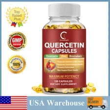 Quercetin Capsules with Bromelain Zinc -100% Natural Immune Support Supplement