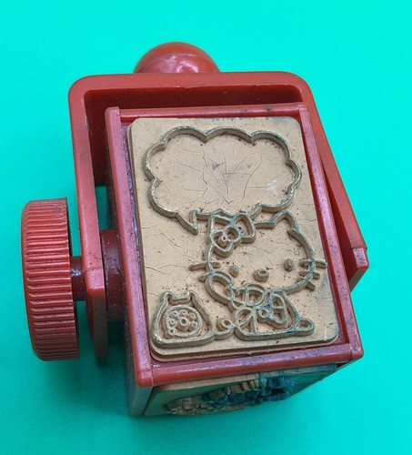 Rare Vintage SANRIO 1976 Rotate Stamp and Little Twin Stars Ink Stamp Set Japan - Picture 4 of 7