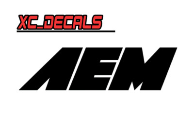 AEM (x2) PAIR Vinyl Decal Sticker Logo Racing Performance Gauges Sensor ...