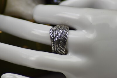 Herrenring 925 Silber Eagle Wings Curved Ring für Männer Gr. 55 #78