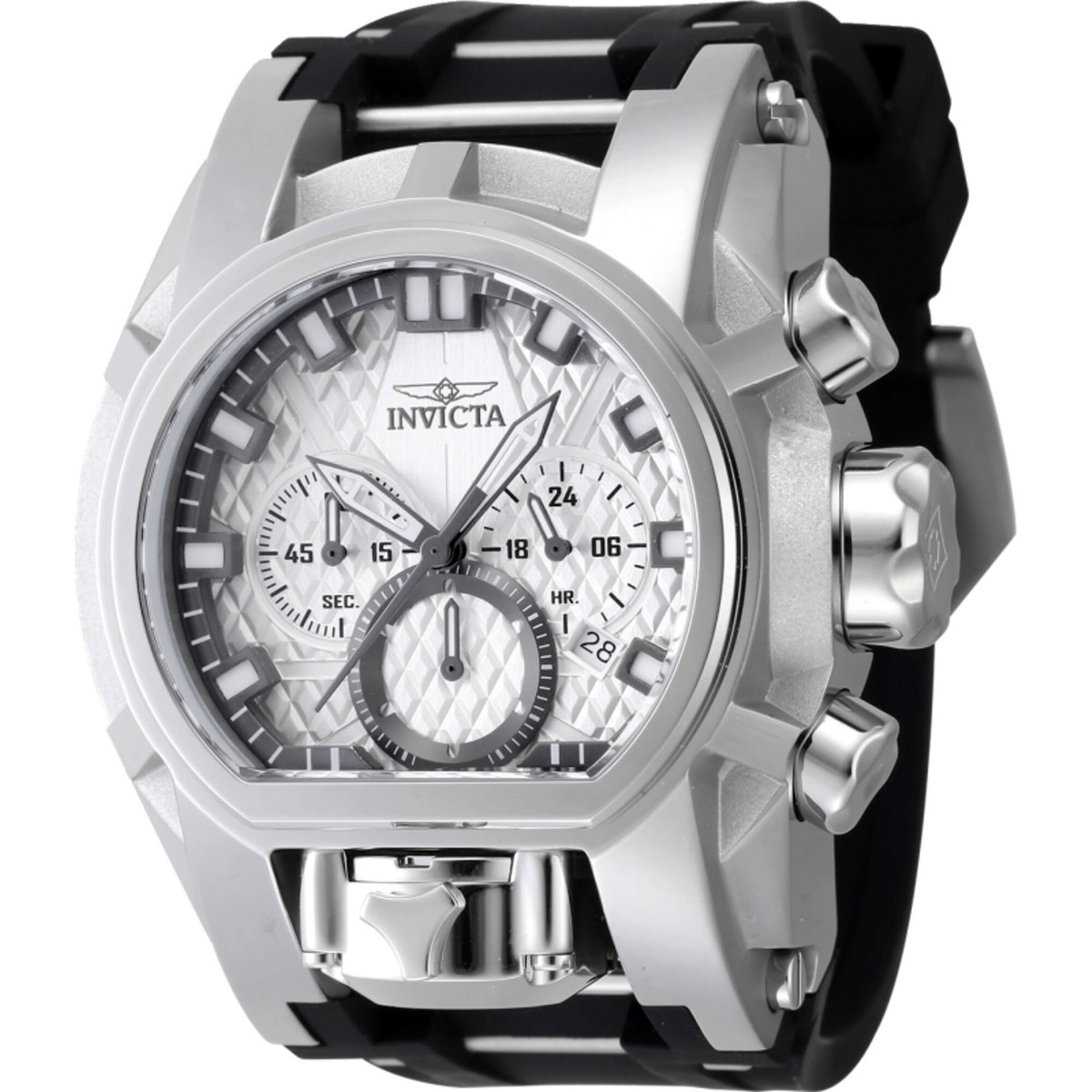 Invicta Men's Watch Bolt Zeus Magnum Quartz Chrono Silver Invicta Men's Watch Bolt Zeus Magnum Quartz Chrono Silver