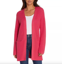 Gap Womens Cardigan Oversized Sweater Cotton Blend Raspberry Pink XXL 2X 3X New