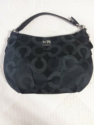 バッグ Coach Hobo Hand Bag Signature Black s-l400.jpg