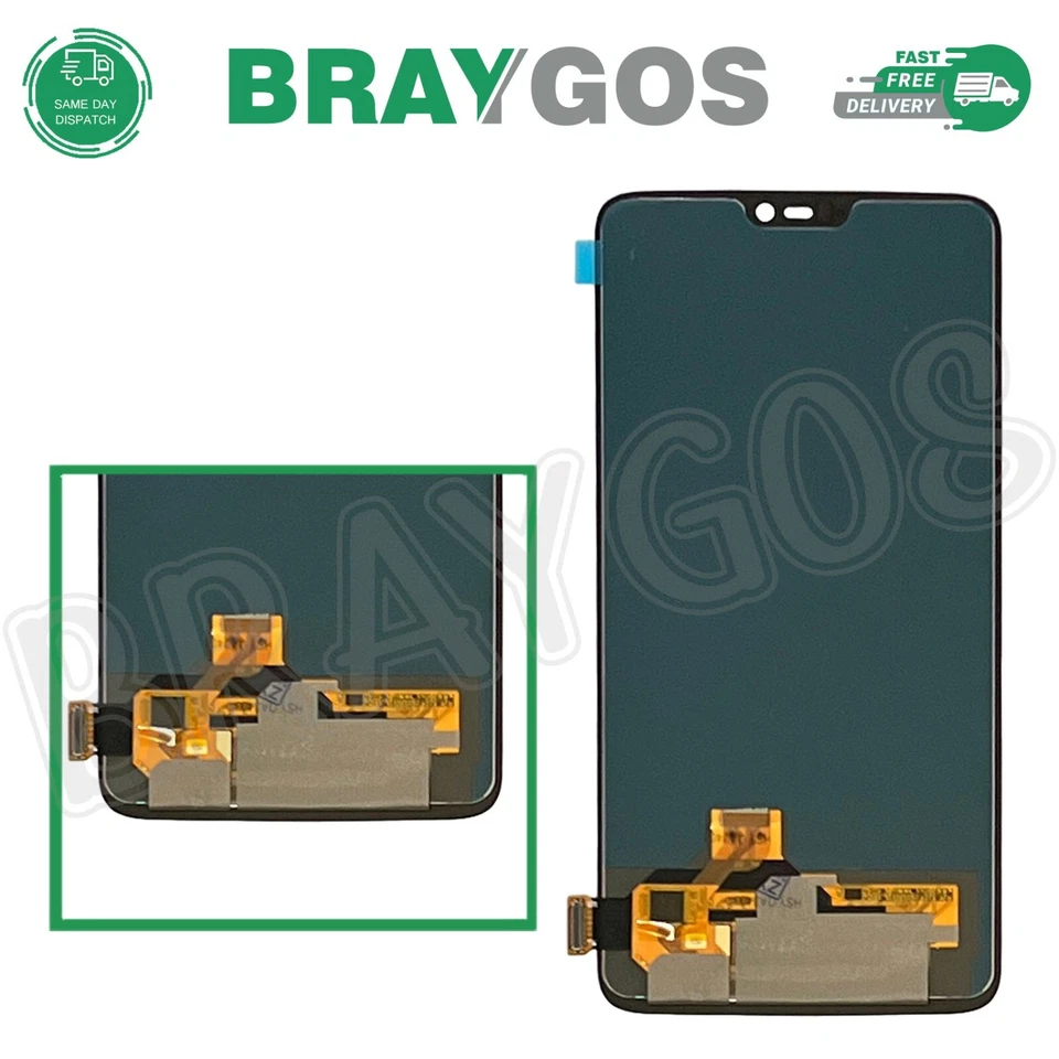 For OnePlus 6 1+6 A6000 A6003 OLED LCD Touch Screen Digitizer Display Assembly - Image 2 of 4