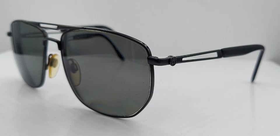 Gafas de sol Sergio Tacchini St1006-S negras piloto de metal Italia SOLO MARCOS Foto 2 de 4