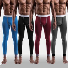 Mens Thermal Long Johns Warm Underwear Compression Base Layer Bottom L-3XL