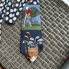 Vintage Necktie Tabasco Men's Silk Tie Golf Theme Made in USA
