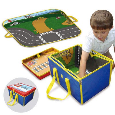 Lego City Zip Bin Storage Container Use As A Play Mat Free