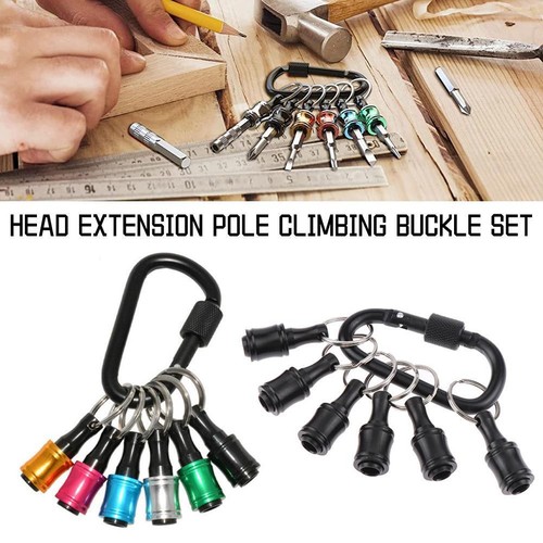 6PCS 1/4" gambo esagonale sgancio rapido portachiavi cacciavite punta da ballo presa trapano azl