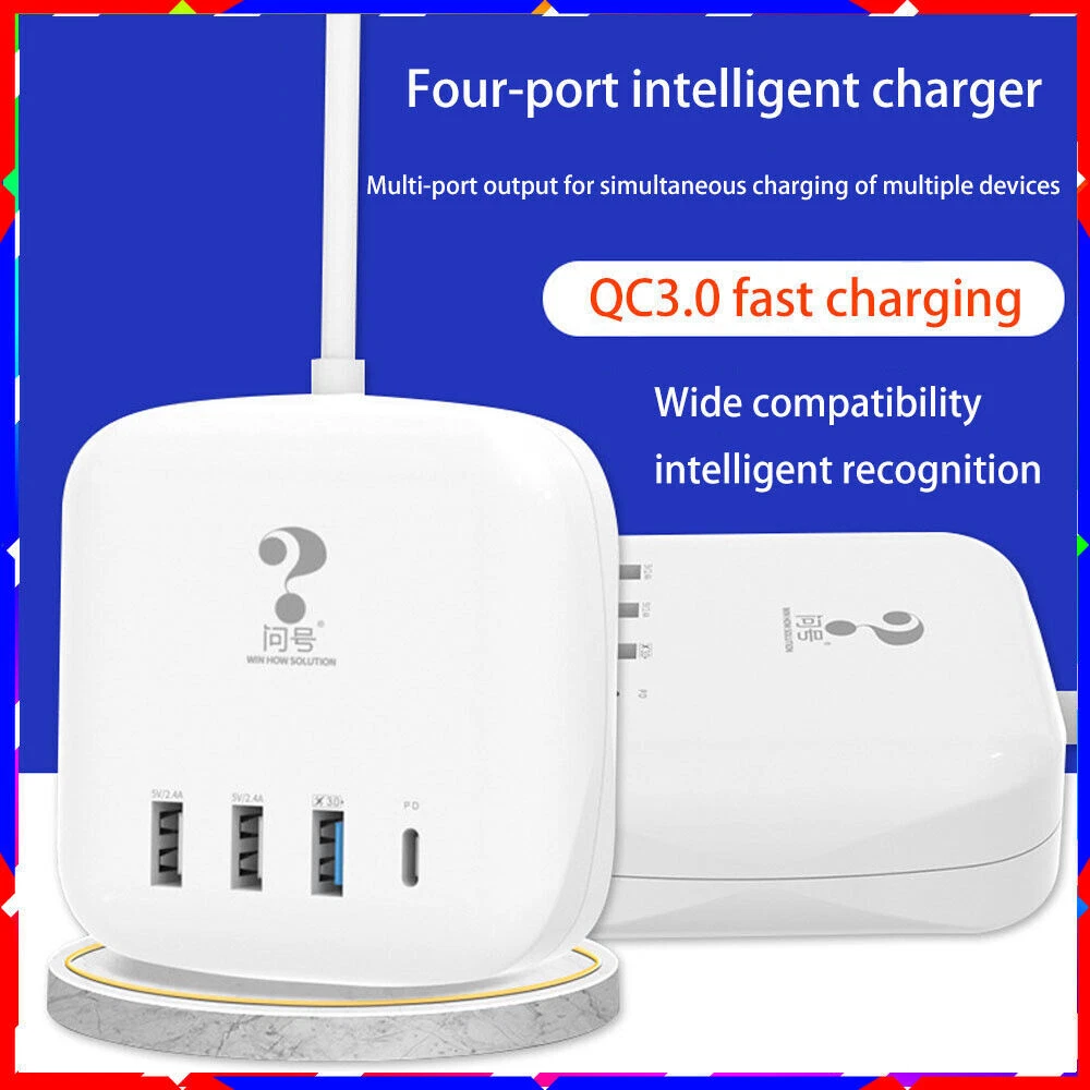 5V 3.2A Multi-Port USB Hub Desktop Charger for Travel