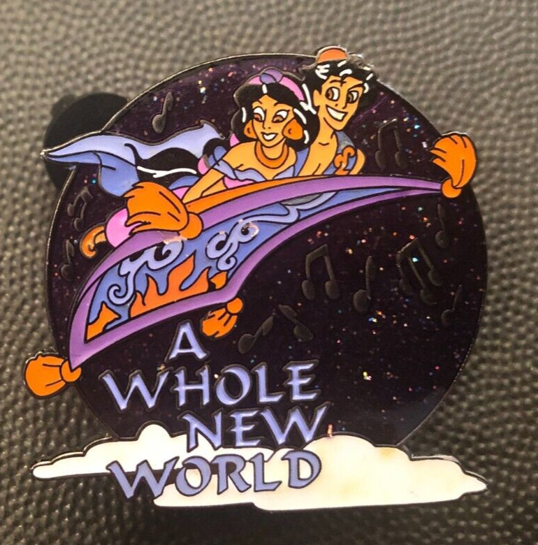 Disney pin 16655 Aladdin Jasmine A Whole New World Purple Magical Musical Moment