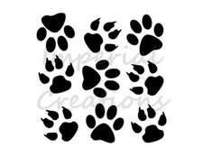 DOG CAT PAW SQUARE Prints 8.5 x 11 Stencil Plastic Sheet NEW S23
