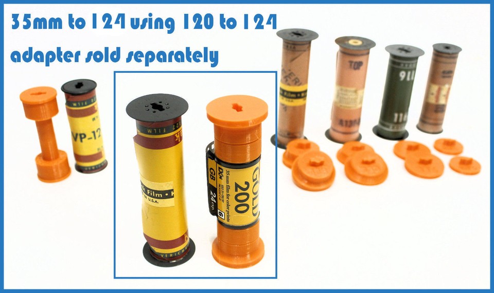116 To 120 Film Spool Adapter Kit - Set Of 4 For Vintage Folding Cameras