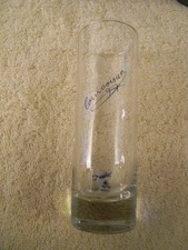 Courvoisier liquor glass-tall shot glass type-Durobor tag on-made in Belgium-HTF