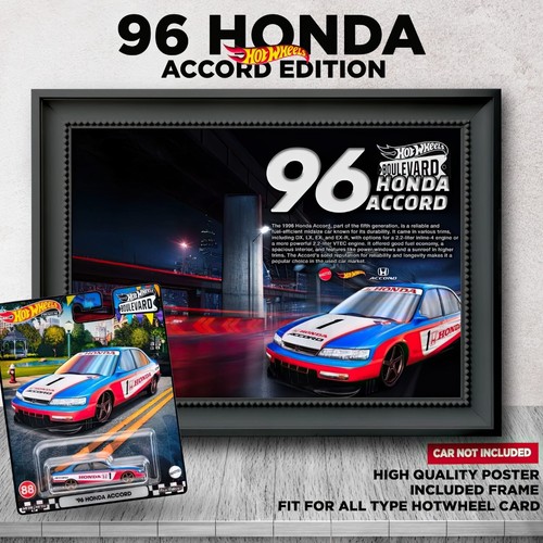 Hot Wheels Collector Poster w/ Frame – Mainline Card Edition Display Wall Art - Picture 55 of 97