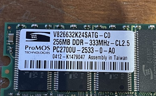 Various PC Desktop RAM - 6 Items - 2x 1GB, 3x 256MB, 1x 512MB - Picture 7 of 9