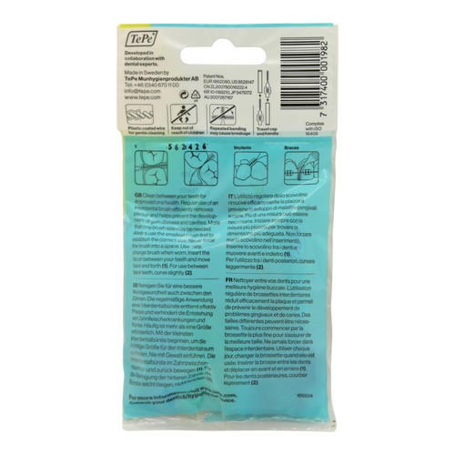 TePe Original Interdentalbürsten grün 0,8 mm - 8 Stück Zahnzwischenraumbürste - Bild 4 von 5