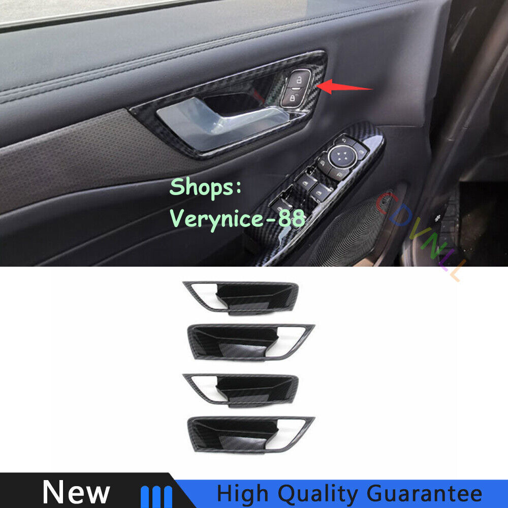 For Ford Escape Kuga 2020-2021 Carbon Fiber Interior Door Handle Bowl Cover Trim