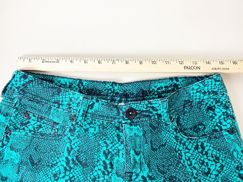 Justice Girls 18R (29x30) Blue/Green Snake Print jeggings Cotton/Poly/Span GUC - Picture 3 of 8