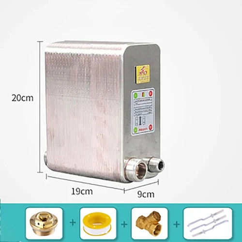 60 Piastre Scambiatore di Calore Acciaio Inox Piastra Brasata Tipo Scaldabagno SUS304 - Foto 8 di 10