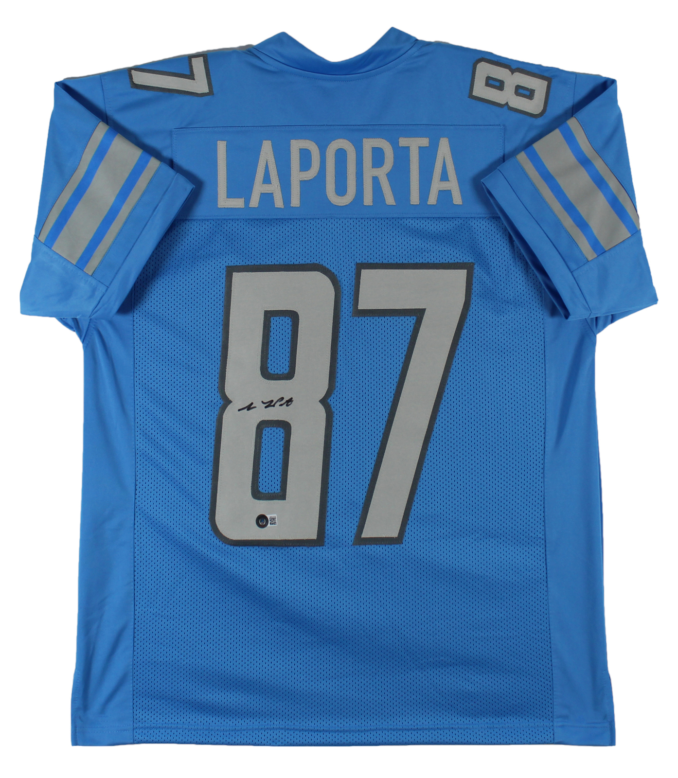 Sam Laporta Autographed Signed Authentic Blue Pro Style Jersey Beckett Witnessed 