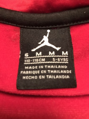 Air Jordan Kids Sweatshirt Red Black White Size 6 5-6 Yrs RN # 81917 - Picture 4 of 6