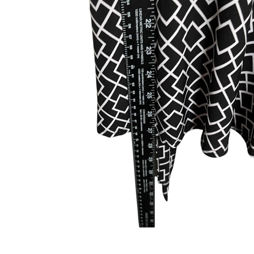 A Love Story Blouse Women's XL Printed V-Neck 3/4 Sleeve Tie Career Shirt Top - Picture 6 of 8