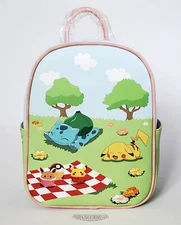 🚦Bioworld Pokemon Picnic Pikachu & Bulbasaur Mini Backpack - Exclusive - New!