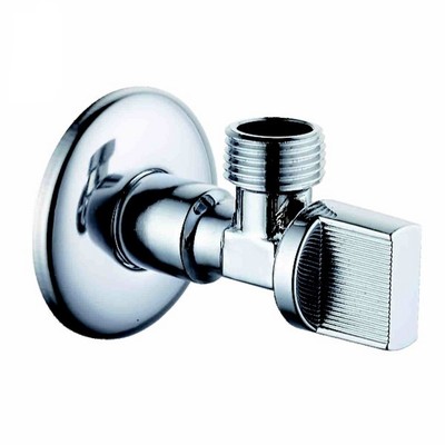 Eckventil als Kugelhahn 1/2'' x 1/2'',  1/2'' x 3/8'', 1/2'' x 3/4'' chrom mit rosette