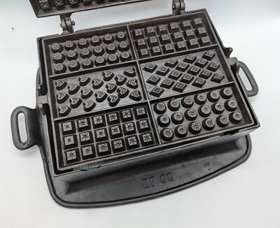 Rare Griswold #00 Waffle Iron w/ Base - Erie PA P/N 910 911 903 | eBay